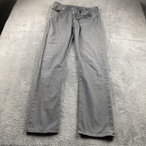 Levis 501 Original Straight Fit Jeans Mens 34x34 Gray Low Rise Button Fly
